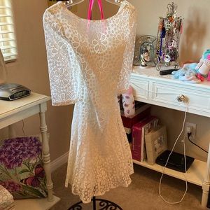 Betsey Johnson Off White Lace Dress Size 2